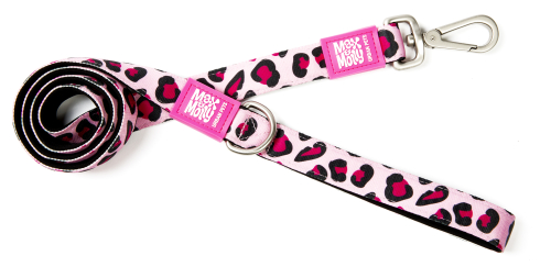 Short Leash Leopard Pink Поводок для собак