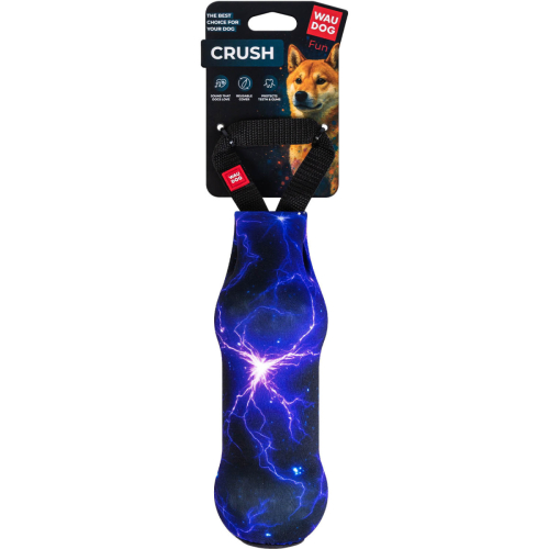 WAUDOG Fun Crush Игрушка для собак с пластиковой бутылкой и пискавкой "Фиолетовая вспышка"