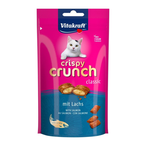 Crispy Crunch Подушечки для кошек, с лососем