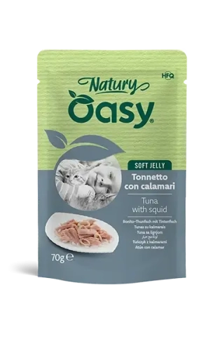 CAT Wet Natury (pouch) Шматочки з тунцем та кальмаром в желе для дорослих котів