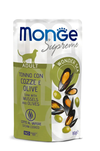 Supreme Adult Cat Tuna with Mussels and Olives - влажный корм для взрослых кошек с тунцом, мидиями и оливками