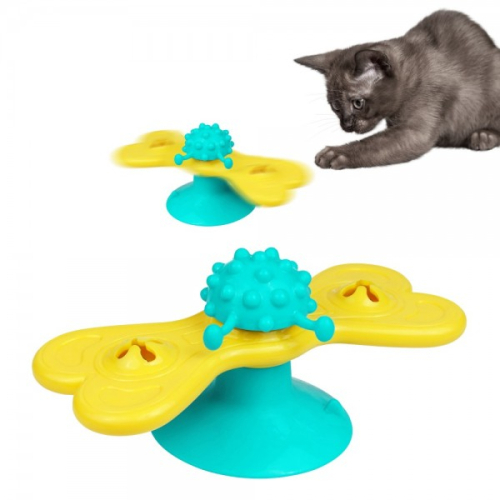 PetFun Игрушка Мельница для кошек с кошачьей мятой на присоске