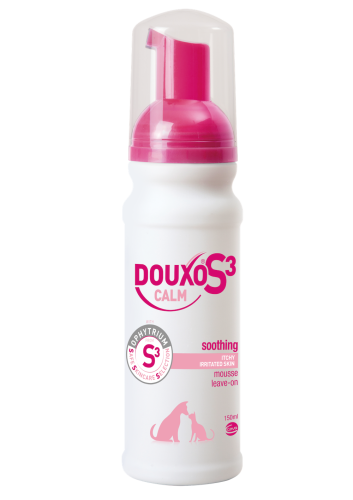 Douxo S3 Calm Mousse Мусс с высокой концентрацией офитриуму для кошек и собак с чувствительной, зудящей или раздраженной кожей