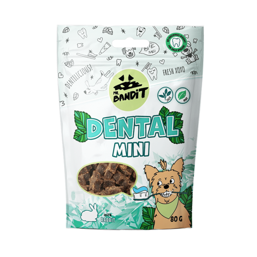 Dental Mini Лакомство для здоровья зубов собак малых пород с кроликом