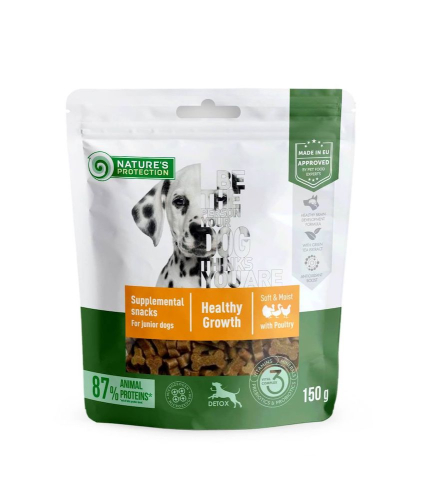 Poultry Healthy Growth Лакомство для щенков с мясом птицы для поддержки развития иммунной системы, костей и суставов