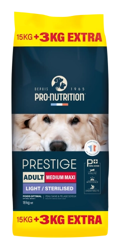 PRESTIGE LIGHT MEDIUM Полнорационный сухой корм для собак всех пород со склонностью к избыточному весу и/или стерилизованных
