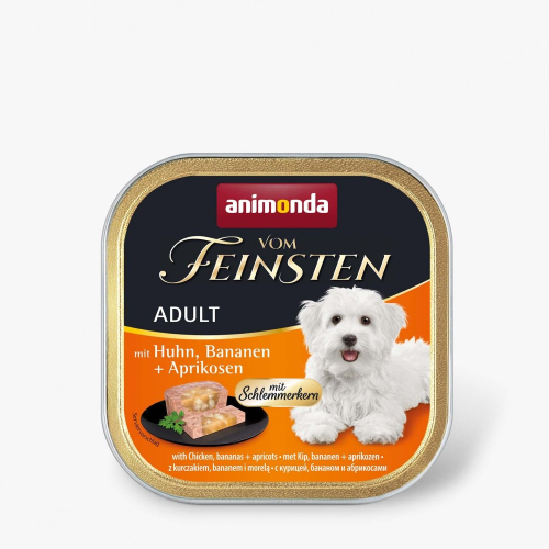 Vom Feinsten – влажный корм для взрослых собак, с курицей, бананами и абрикосами