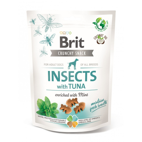 Dog Crunchy Cracker Insects with Tuna Лакомство для собак с насекомыми, тунцом и мятой