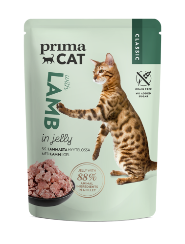 PrimaCat Classics lamb in jelly Влажный корм с ягненком для кошек