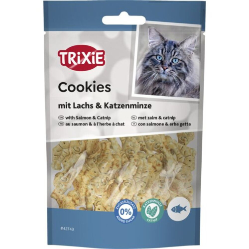 Cookies печенье с лососем и кошачьей мятой для кошек