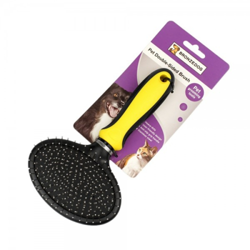 Pet Double-Sided Brush Двухсторонняя овальная массажная щетка