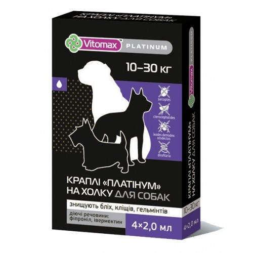 Platinum комплексные капли на холке для собак от 10 до 30 кг