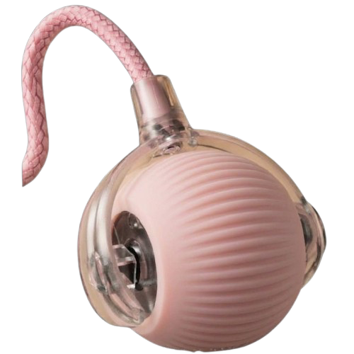 Интерактивная игрушка мяч с веревкой, розовый