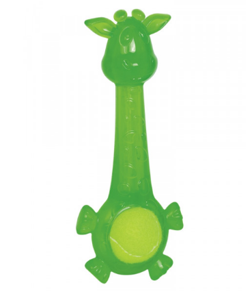Snacktoy Игрушка для лакомства собак Жираф с теннисным мячом