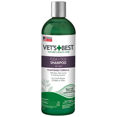 Flea & Tick Shampoo for Cats Косметическое средство, шампунь для кошек, отпугивающее насекомых
