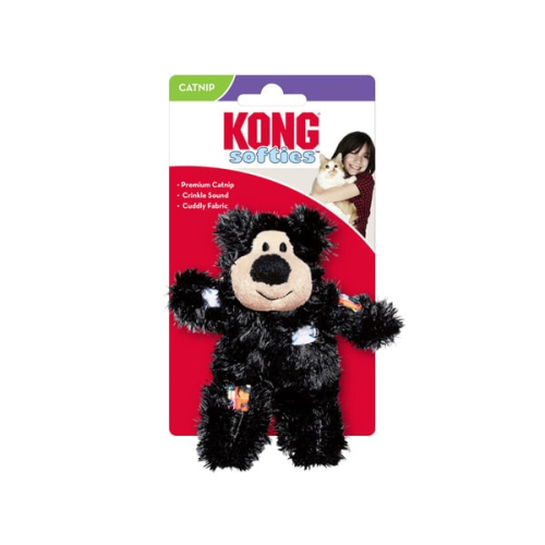 Softies Patchwork Bear Игрушка для кошек, Мишка черный
