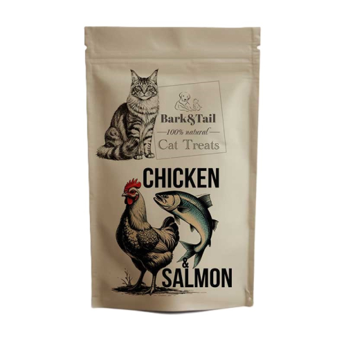 Cat Treats 100 % Chicken & Salmon Натуральное лакомство для кошек с курицей и лососем