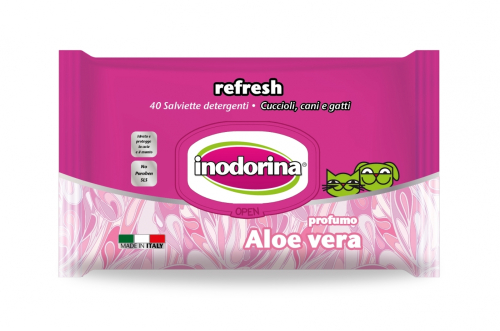 Refresh Aloe vera влажные салфетки с алоэ вера для собак и кошек