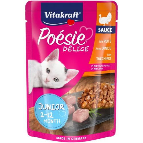 Poésie Délice Влажный корм для котят, индейка в соусе