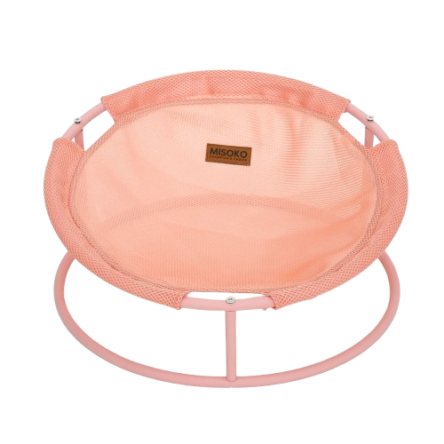 Pet bed round pink Складной лежак для домашних животных