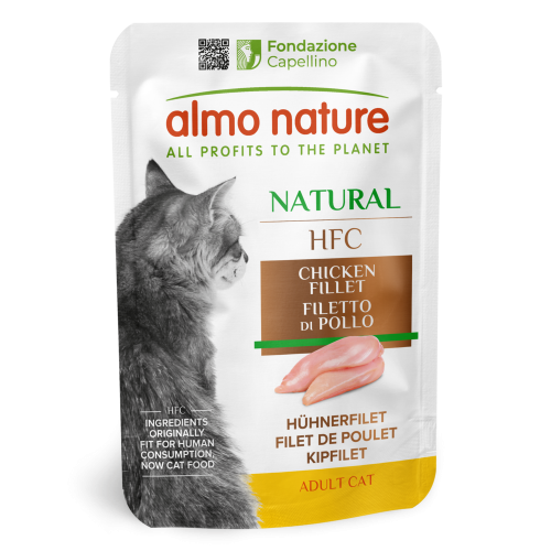 HFC Cat Natural with Chicken Fillet Влажный корм для кошек с куриным филе, пауч