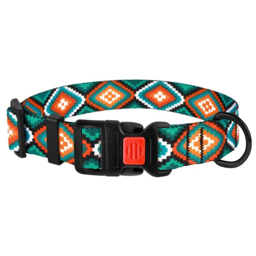 Urban Нейлоновый ошейник с пластиковой пряжкой для собак "Ромбы"