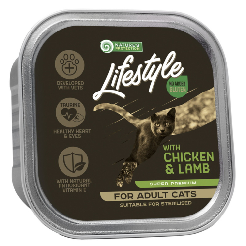 Lifestyle Adult (suitable for sterilized) with Chicken & Lamb Влажный корм для взрослых стерилизованных кошек с курицей и ягненком