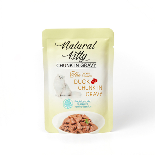Chunk in Gravy Chicken, Tuna with Duck Влажный корм для кошек, кусочки курицы и тунца с уткой и печенью в соусе