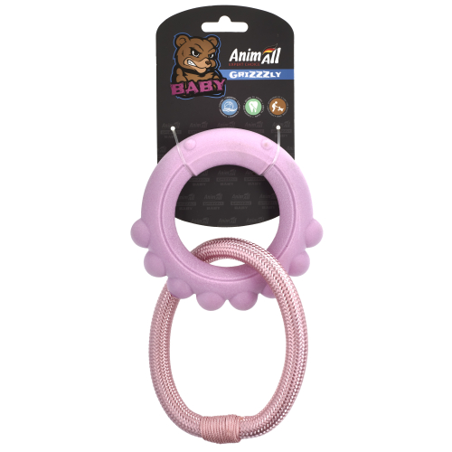 GrizZzly Baby Игрушка Осьминог с канатом, розовая лаванда