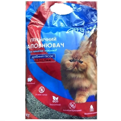 Наполнитель для кошачьего туалета, бентонитовый (мелкий песок)