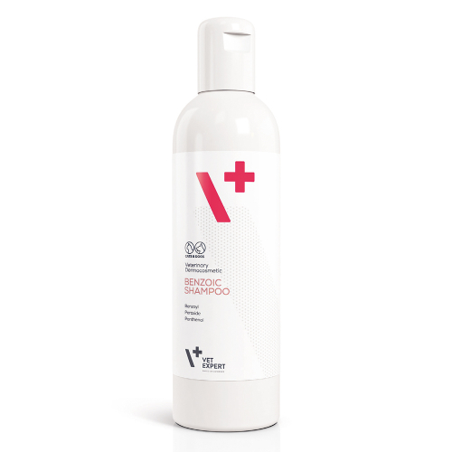 Benzoic Shampoo Антибактериальный противогрибковый шампунь для кошек и собак с жирной кожей