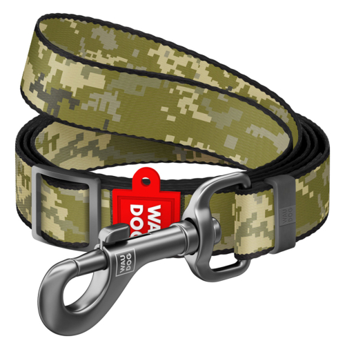 WAUDOG Nylon "Милитари" Поводок для собак из нейлона, регулируемый