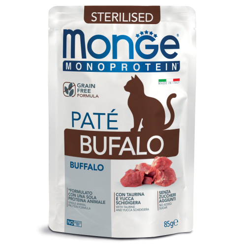 Cat Wet MONOPROTEIN Adult 100% – вологий монопротеїновий корм з буйволом для дорослих котів (паштет)
