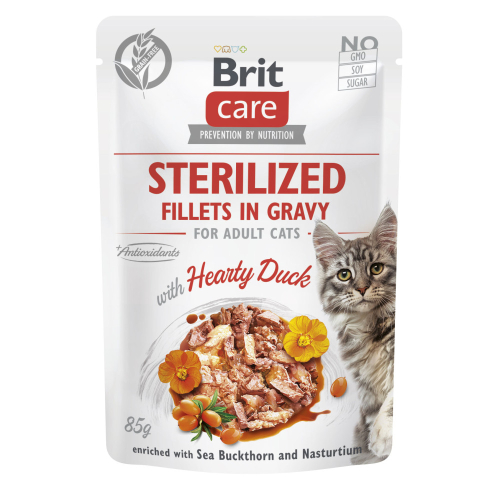 Cat Sterilized Вологий корм для стерилізованих котів, філе в соусі з качкою
