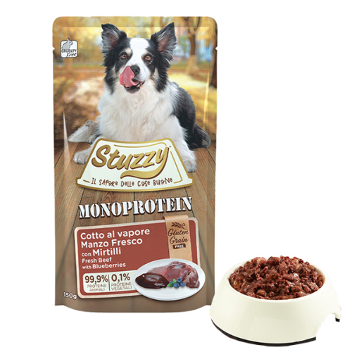 Monoprotein Beef with Blueberries Беззерновой влажный корм для собак, монопротеин говядина с черникой