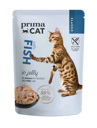PrimaCat Classics fish in jelly Влажный корм из филе рыбы для кошек