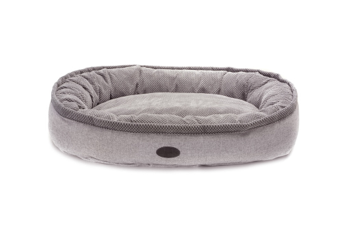 Donut Soft Touch Gray Овальный лежак для собак