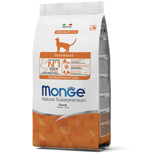Cat Monoprotein Sterilised Duck - сухой корм с уткой для взрослых стерилизованных кошек