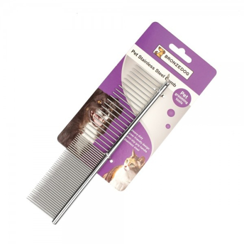 Pet Stainless Steel Comb Расческа металлическая с узкими ты широкими зубцами