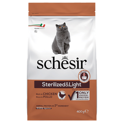 Cat Sterilized & Light Полнорационный монопротеиновый сухой корм с курицей для кастрированных, стерилизованных и склонных к набору избыточного веса кошек