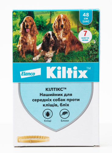 Kiltix Ошейник против блох и клещей для собак 48 см