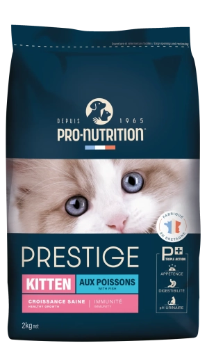 PRESTIGE CAT KITTEN Повнораціоний сухий корм для кошенят, кішок наприкінці вагітності та під час лактації, та для стерилізованих кошенят з рибою