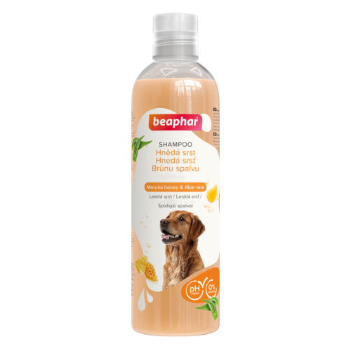 Shampoo Manuka honey & Aloe vera for Dogs Шампунь с медом манука и Алоэ Вера для собак с коричневой и рыжей шерстью