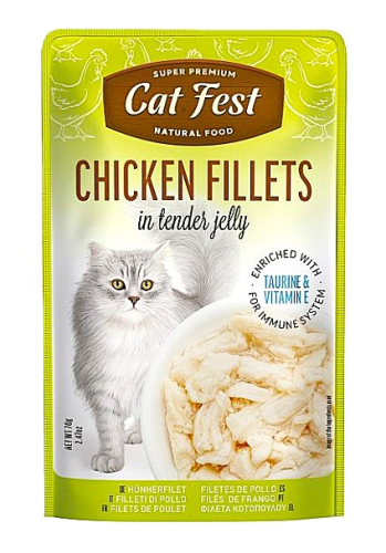Cat Влажный корм для кошек куриное филе в желе