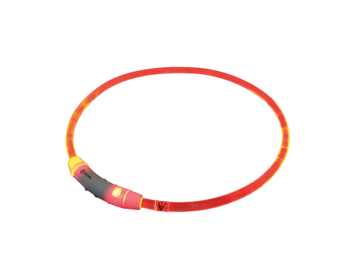 LED Visible Plastic Collar Светодиодный универсальный ошейник для собак, красный