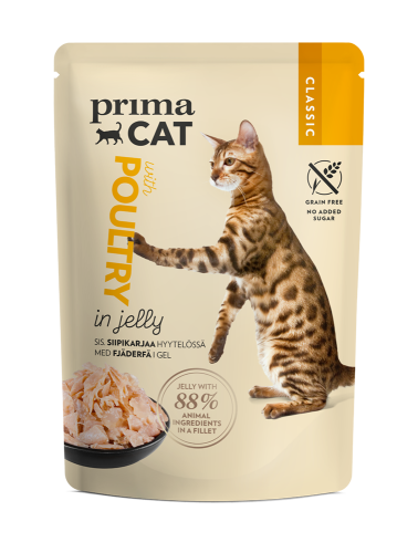 PrimaCat Classics poultry in jelly Влажный корм с мясом птицы для кошек