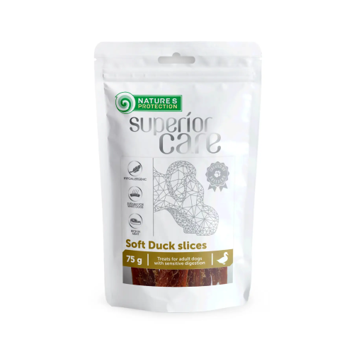 Superior Care Snacks For Dogs Soft Duck Slices Лакомство для собак, сушеная утка, полоски