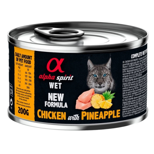 Cat Chicken with Pineapple Полнорационный влажный корм с курицей и ананасами для взрослых кошек