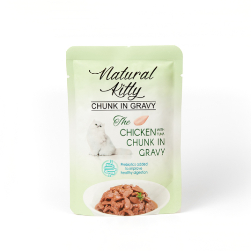 Chunk in Gravy Chicken with Tuna Влажный корм для кошек, кусочки курицы и тунца с куриной печенью в соусе