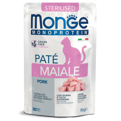 Cat Wet MONOPROTEIN Adult 100% – вологий монопротеїновий корм з свининою для дорослих котів (паштет)